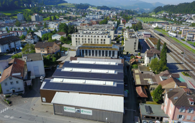 Wir produzieren mit Solarstrom