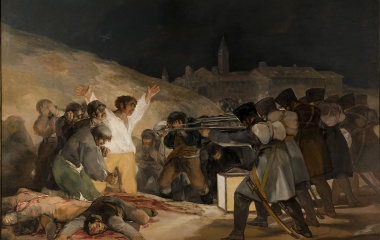 1808 Französische Truppe erschiesst Guerrillakämpfer in Spanien (Goya)