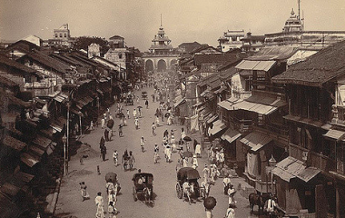 Strassenszene in Britisch Indien um 1890