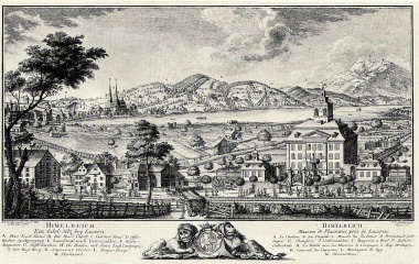 Draussen vor der Stadt am Krienbach -  Herrensitz der Schumacher mit Türmchen von 1783 