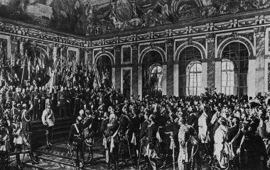 Kaiserkrönung für Deutsche Reichsgründung - im Spiegelsaal Versailles 1871