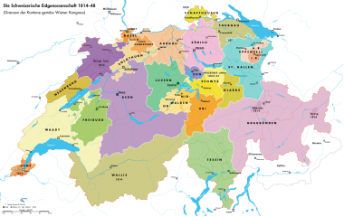 1815 Das Territorium der heutigen Schweiz ist geschaffen