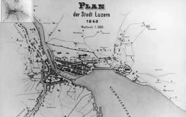 Plan der Stadt Luzern von 1840 (Staatsarchiv Luzern)