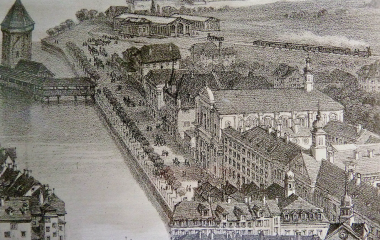 Um 1860 neu erstellte Bahnhofstrasse